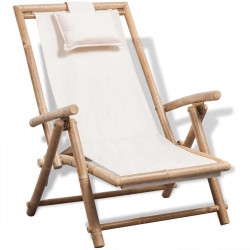 Espreguiçadeira de exterior bambu