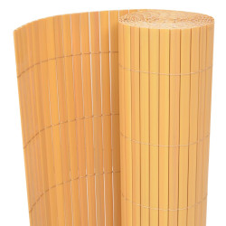 Cerca de jardim dupla face PVC 90x500 cm amarelo
