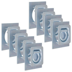 Anéis de fixação para atrelados 8 pcs aço galvanizado 2000 kg