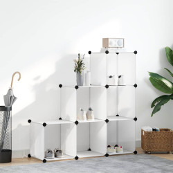 Cubos de arrumação com 6 compartimentos branco