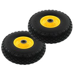 Rodas p/ carrinho de carga manual 2 pcs pu maciço 3.00-4