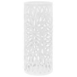 Suporte para guarda-chuvas com folhas em aço branco