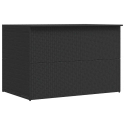 Caixa de arrumação para jardim 150x100x100 cm vime PE preto