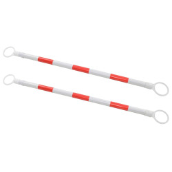 Barras retráteis p/ cones sinalização 2 pcs plástico 116-197 cm
