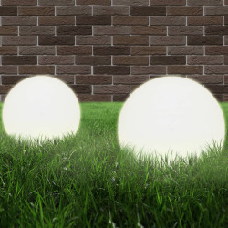 Candeeiro esférico LED 2 pcs 30 cm pmma