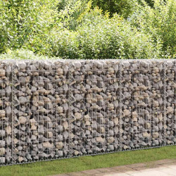 Muro gabião com tampas aço galvanizado 100x20x100 cm