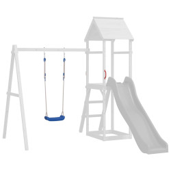 Assentos de baloiço com cordas 2 pcs 37x15 cm polietileno azul