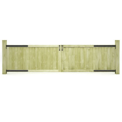 Portões de jardim 2 pcs 300x75 cm pinho impregnado