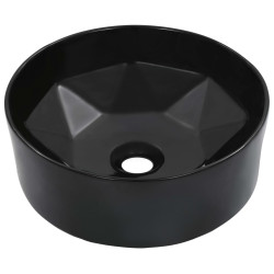 Lavatório 36x14 cm cerâmica preto