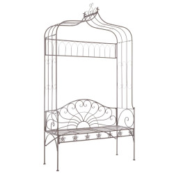 Banco de jardim 122 cm ferro antigo castanho