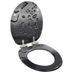Assento sanita c/ tampa de fecho suave MDF design gotas de água