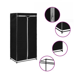 Roupeiro 75x50x160 cm preto