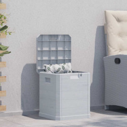 Caixa de arrumação para jardim 90 l cinzento claro