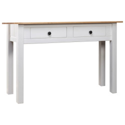 Mesa consola 110x40x72 cm pinho maciço panama branco