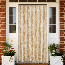 Cortina anti-insetos 90x220 cm chenille bege