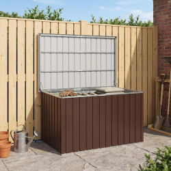 Caixa de arrumação para jardim 149x99x93 cm castanho