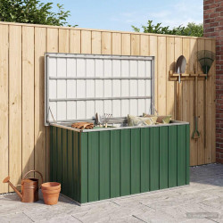 Caixa de armazenamento para jardim verde 129x67x65 cm