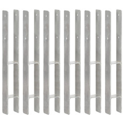 Âncoras de vedação 6 pcs 7x6x60 cm aço galvanizado prateado