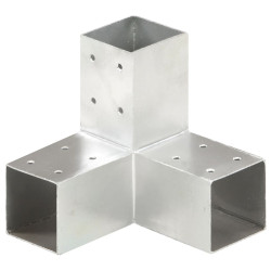 Base para poste em forma de y 71x71 mm metal galvanizado