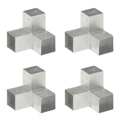 Bases para poste em forma de y 4 pcs 91x91 mm metal galvanizado