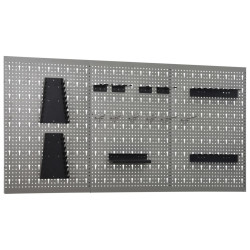 Placas perfuradas de parede 3 pcs 40x58 cm aço