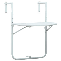 Mesa varanda pendurar 60x64x83,5cm plástico aspeto vime branco