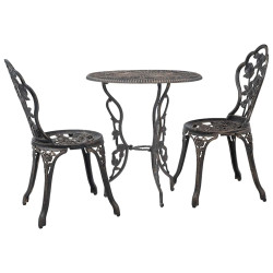 3 Pcs conjunto bistrô alumínio fundido