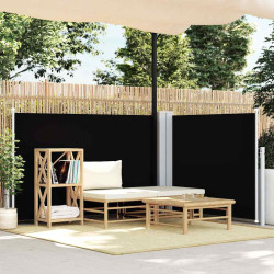 Toldo lateral retrátil 120x1000 cm preto