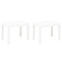 Bancos de jardim 2 pcs plástico branco