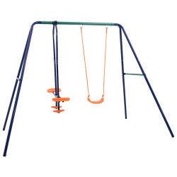 Conjunto de baloiços com 3 lugares aço