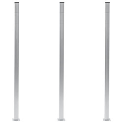 Postes de cerca 3 pcs alumínio 185 cm