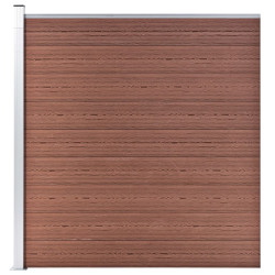 Painel de vedação para jardim 175x186 cm wpc castanho