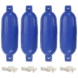 Para-choques para barco 4 pcs 58,5x16,5 cm PVC azul