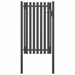 Portão de cerca para jardim 1x2,25 m aço antracite