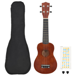 Conjunto ukulele soprano infantil c/ saco madeira clara 23"