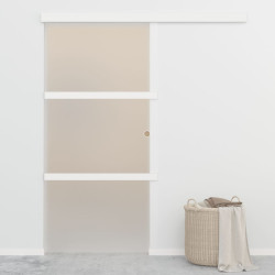 Porta deslizante batente suave vidro esg/alumínio 90x205 cm