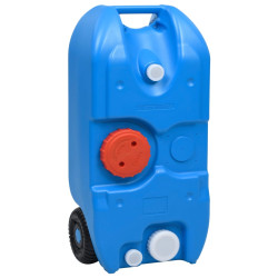 Tanque de água com rodas para campismo 40 l azul