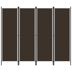 Divisória de quarto com 4 painéis 200x180 cm castanho