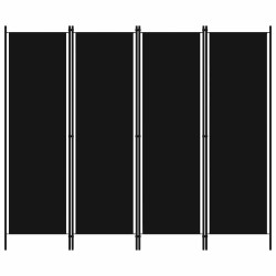 Divisória de quarto com 4 painéis 200x180 cm preto