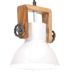 Candeeiro suspenso industrial redondo 25 w 19 cm e27 branco