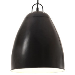 Candeeiro suspenso industrial redondo 25 w 32 cm e27 preto