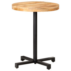 Mesa de bistrô redonda ø60x75 cm madeira de mangueira áspera