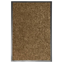 Tapete de porta lavável 40x60 cm castanho