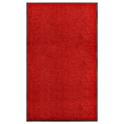 Tapete de porta lavável 90x150 cm vermelho