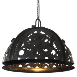 Candeeiro de teto industrial c/ design de roldanas 45 cm e27