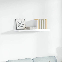 Prateleira de parede suspensa 90x23,5x3,8 cm MDF branco
