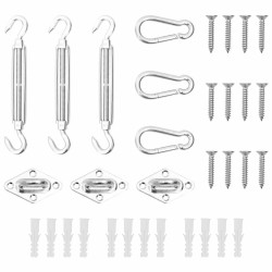 9 Pcs conjunto acessórios p/ para-sol vela aço inoxidável