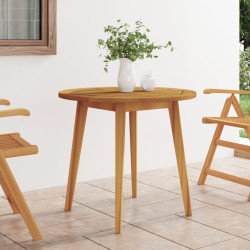 Mesa de jardim ø85x75 cm madeira de acácia maciça