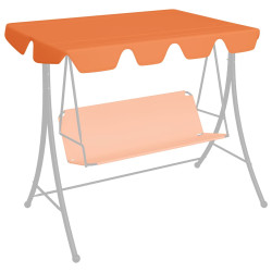 Toldo suplente p/ baloiço de jardim 150/130x105/70 cm laranja