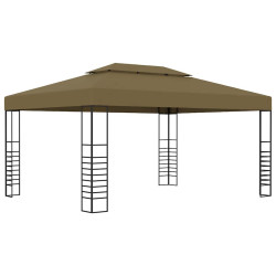 Gazebo 3x4 m 180 g/m² cinza-acastanhado